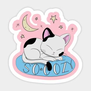 Cute Sleeping Cat Sticker